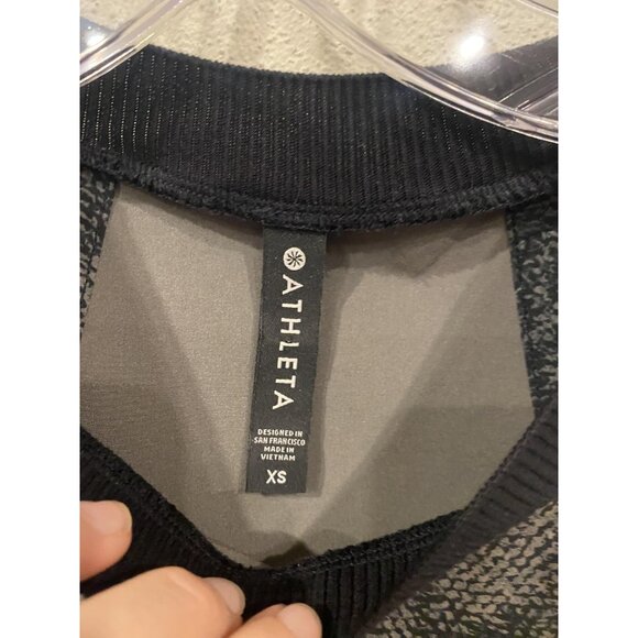 Athleta Tank Top Womens Extra Small Gray Black Sleeveless Performance Athletic - Picture 4 of 6